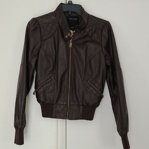 Vintage Faux Brown leather Therapy by Lane Crawford jacket